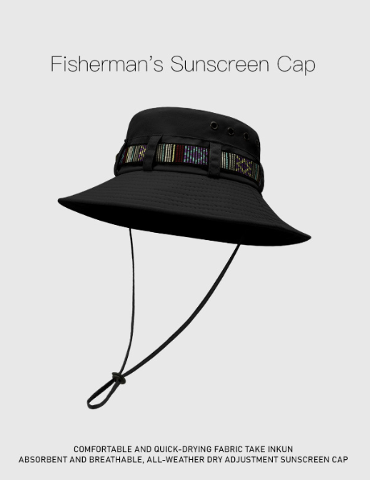 Sports outdoor sunscreen sunshade hat female Korean version summer travel travel camping fishing straw hat fisherman hat