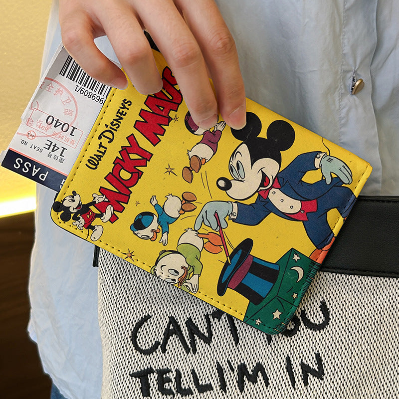 Cute card holder ID bag protective cover multi cartoon passport clip functional card for overseas travel storage