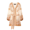 Spring positioning V-neck vacation style dress