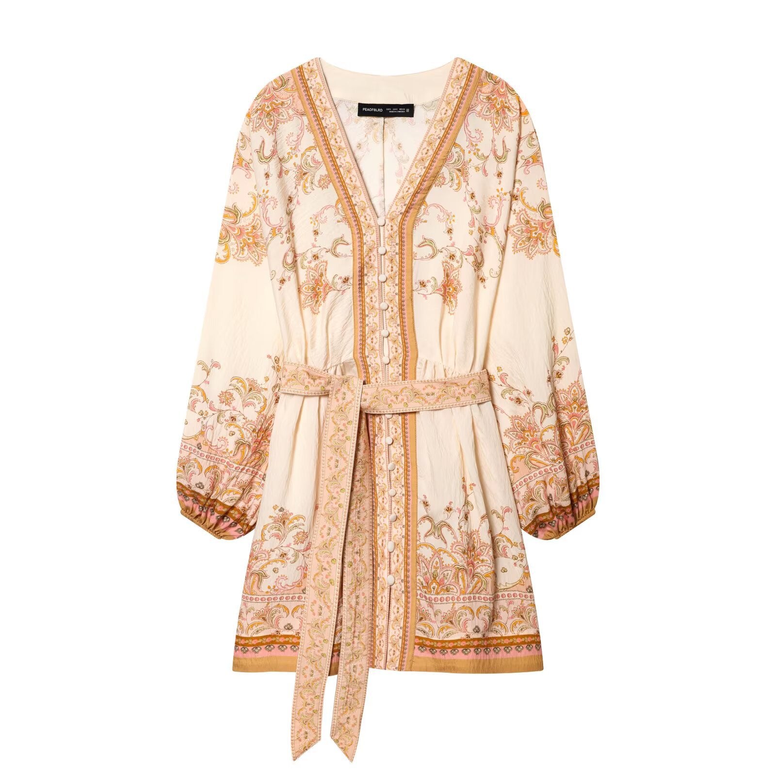Spring positioning V-neck vacation style dress