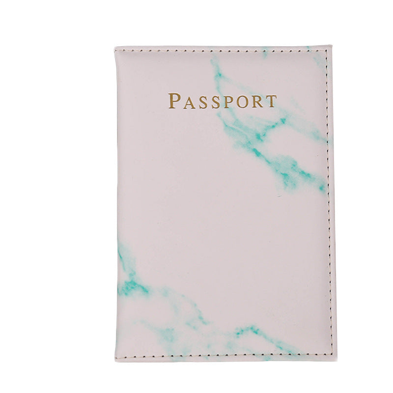Passport package flight ticket clip marble patterned passport cover travel passport protective cover