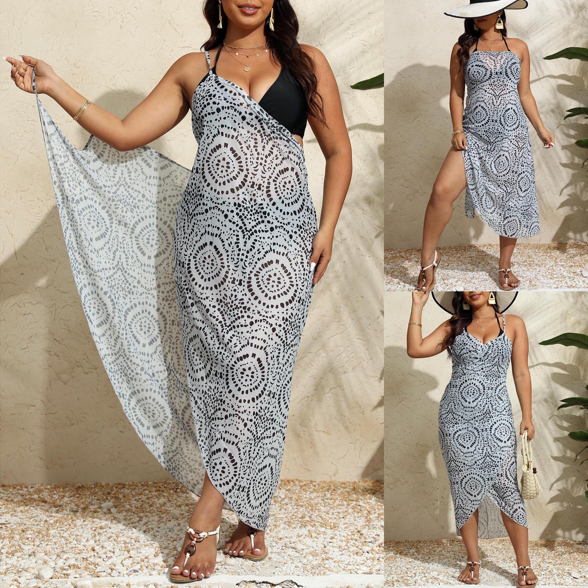 Beach Vacation One-Piece Cover-Up Dress