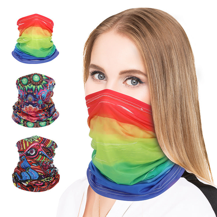 Outdoor Fishing Sunscreen Mask Multifunctional Riding Mask Sports Neck Cover Changeable Pattern Headscarf
