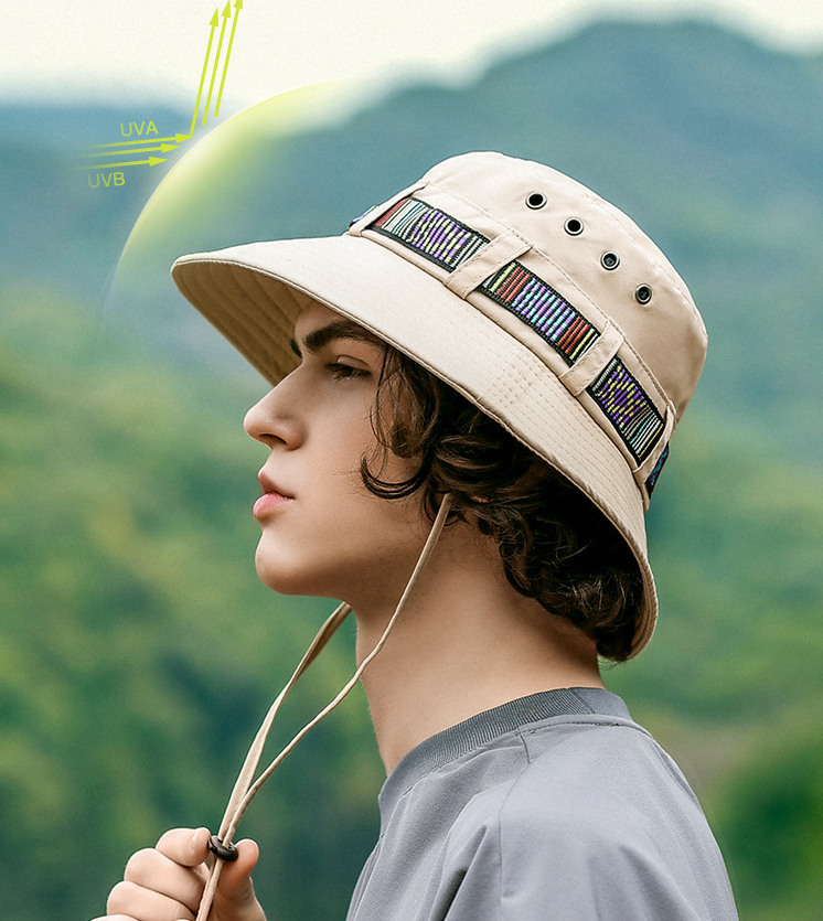 Sports outdoor sunscreen sunshade hat female Korean version summer travel travel camping fishing straw hat fisherman hat
