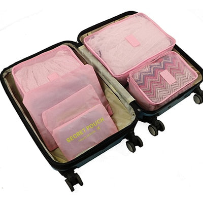 6Pcs/set Packing Cube Travel Bags Portable Large Capacity Clothing Sorting Organizer Luggage Accessories Supplies Product