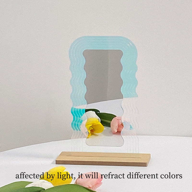 Ins Net Red Dazzling Makeup Mirror Desktop Vanity Mirror Photography Props Special-Shaped Makeup Mirror