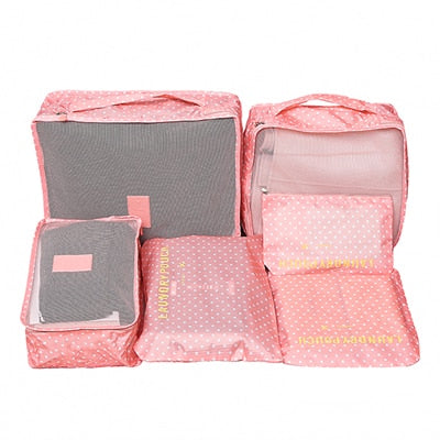 6Pcs/set Packing Cube Travel Bags Portable Large Capacity Clothing Sorting Organizer Luggage Accessories Supplies Product