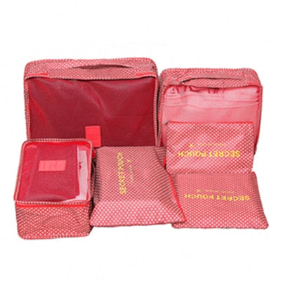 6Pcs/set Packing Cube Travel Bags Portable Large Capacity Clothing Sorting Organizer Luggage Accessories Supplies Product