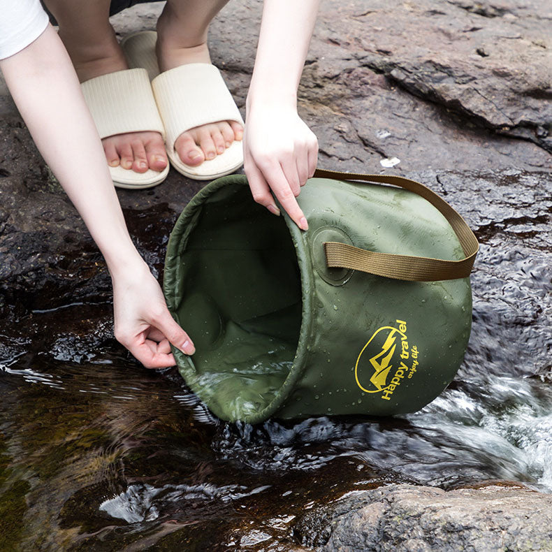 Folding Foot Bucket Portable Multi-Function Travel Fishing Bucket Laundry Basin Water Basin Wash Basin Wash Foot Artifact