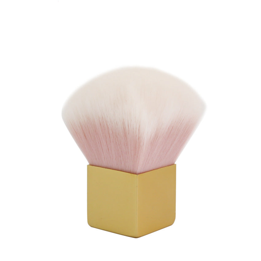 Trucco Pennello Kabuki capelli soffici Pesante Alluminio Metallo Dorato Viso Polvere Prodotti di base Make Up Strumento