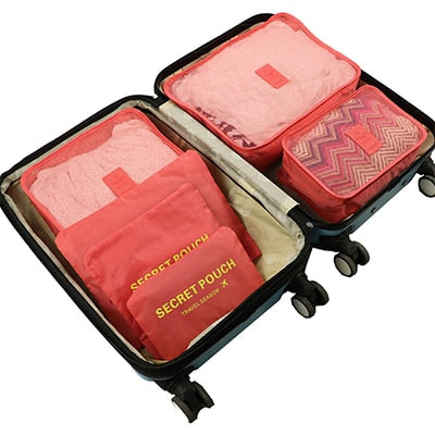 6Pcs/set Packing Cube Travel Bags Portable Large Capacity Clothing Sorting Organizer Luggage Accessories Supplies Product