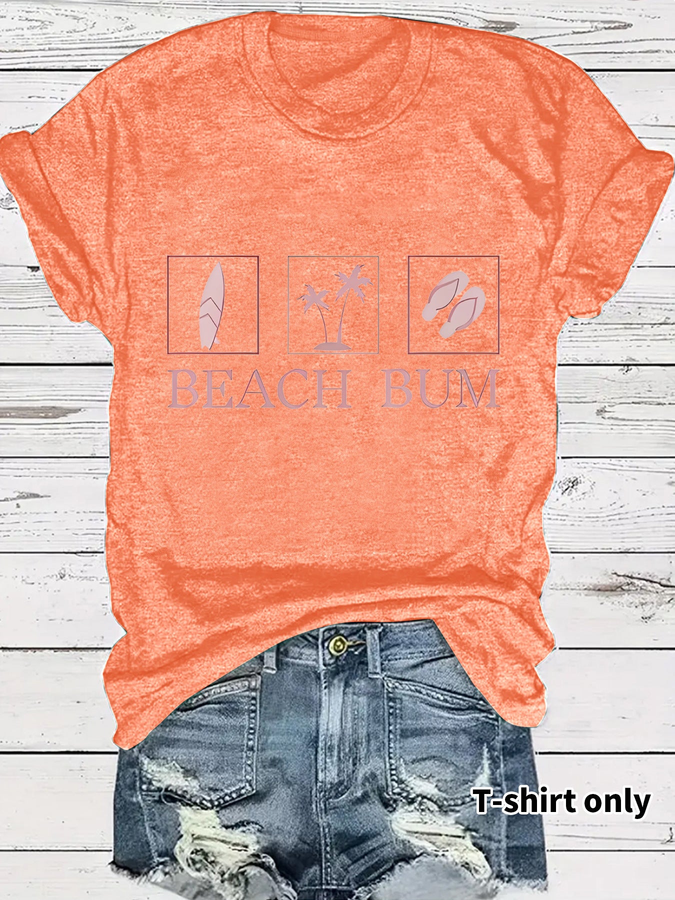 T-shirt BEACH BUM print