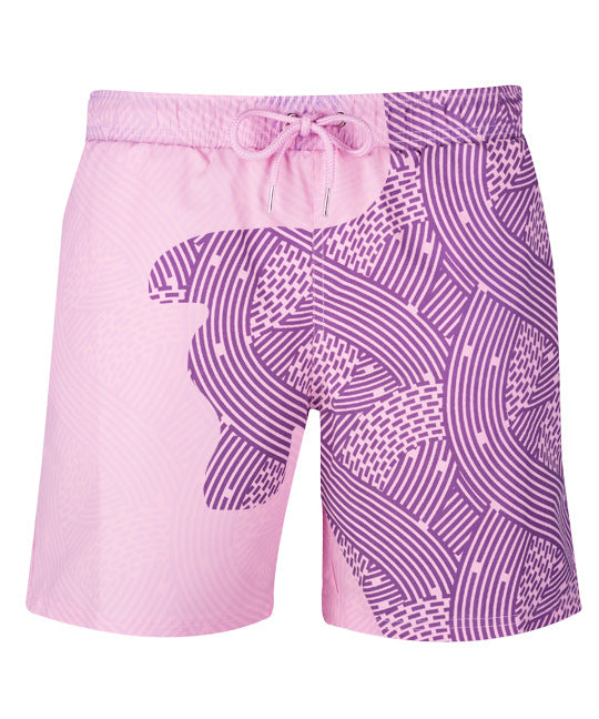 Water Changing Beach Pants Men's Quick Dry Large Size Swimming Pants Warm Color Changing Shorts Men's Swimming Pants
