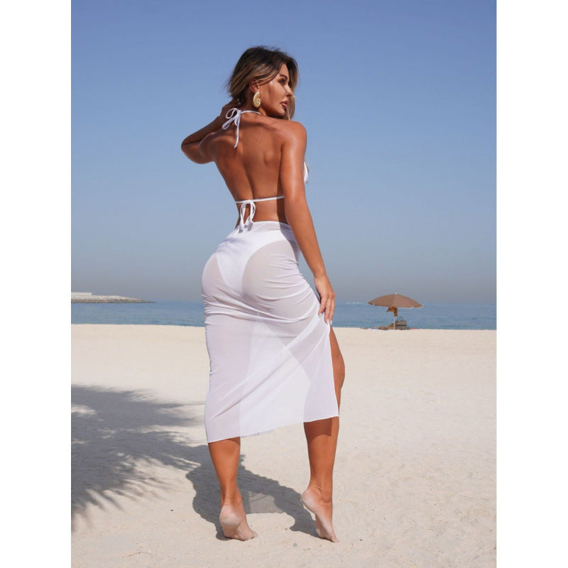 Beach vacation three piece bikini swimsuit for women