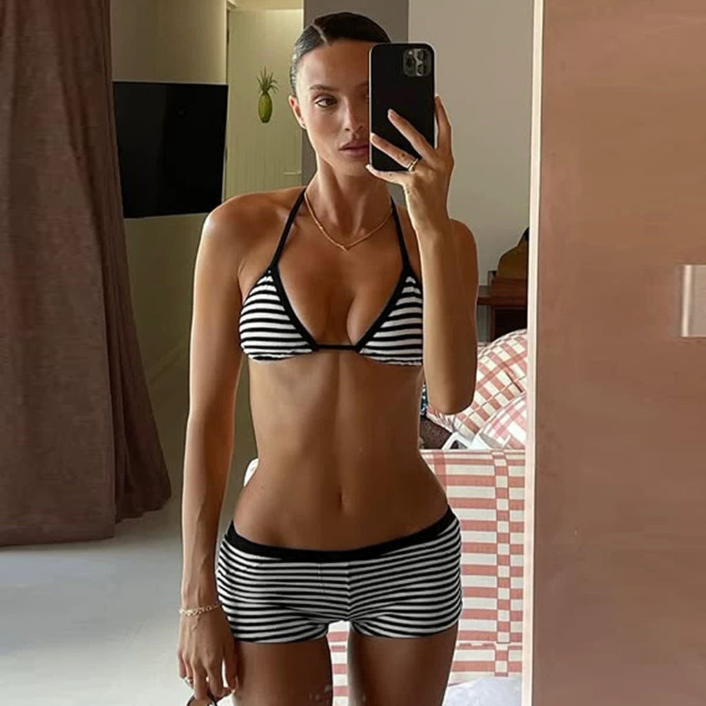 Sexy Stripe Bikini Swimwear for Women