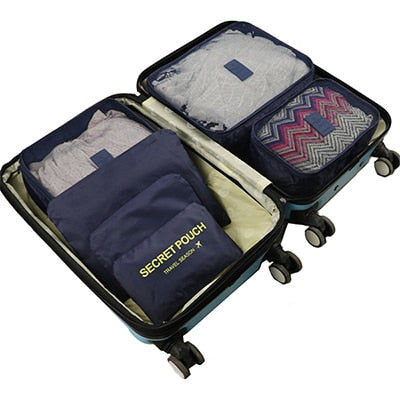 6Pcs/set Packing Cube Travel Bags Portable Large Capacity Clothing Sorting Organizer Luggage Accessories Supplies Product