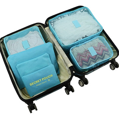 6Pcs/set Packing Cube Travel Bags Portable Large Capacity Clothing Sorting Organizer Luggage Accessories Supplies Product