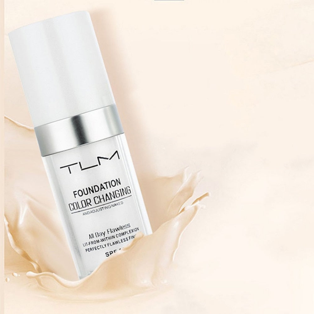 TLM Pro Color Changing Foundation Makeup Base Nude Face Liquid Cover Concealer Longlasting Makeup Gift sombras Skin care Foundation