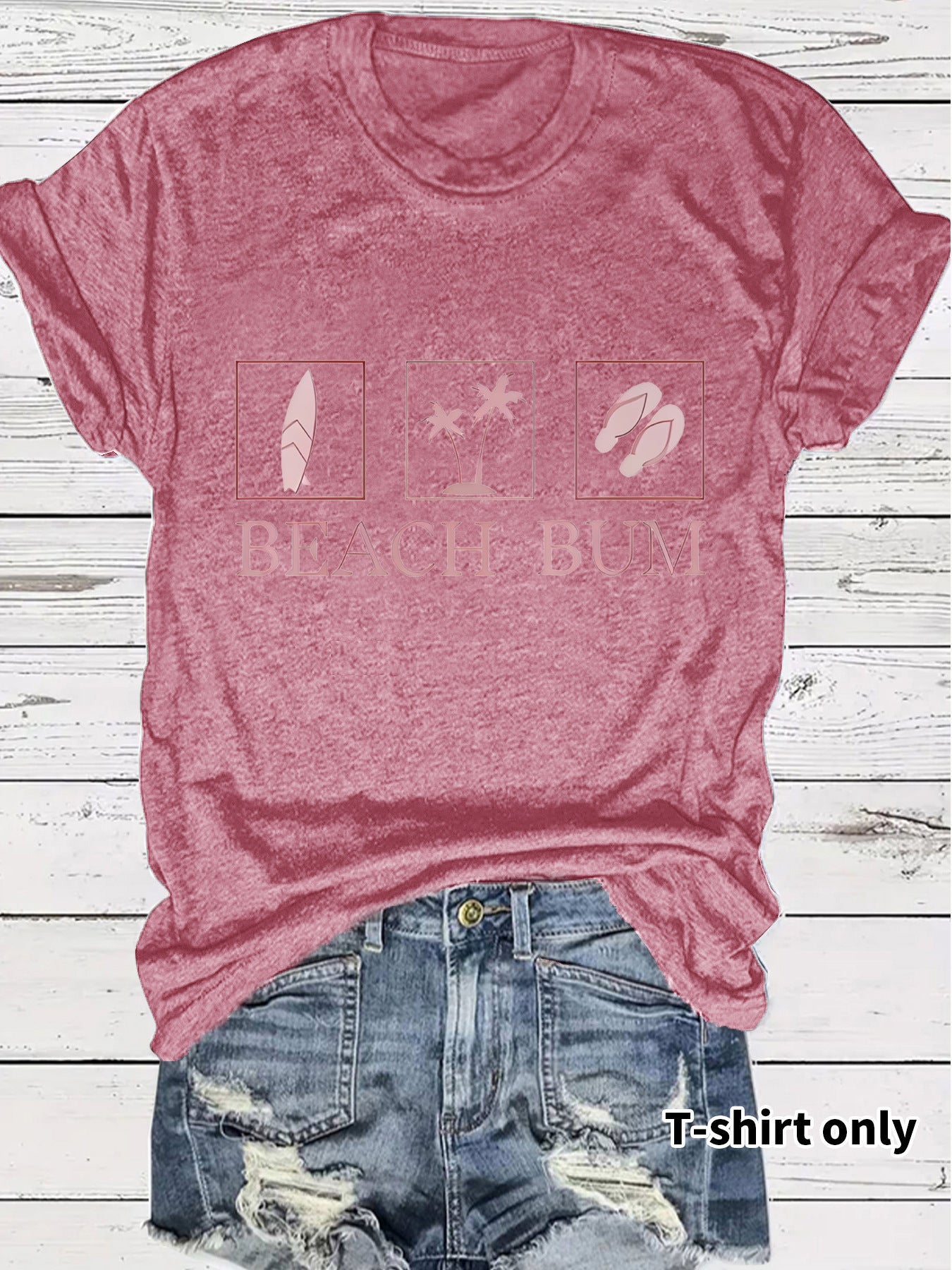 T-shirt BEACH BUM print