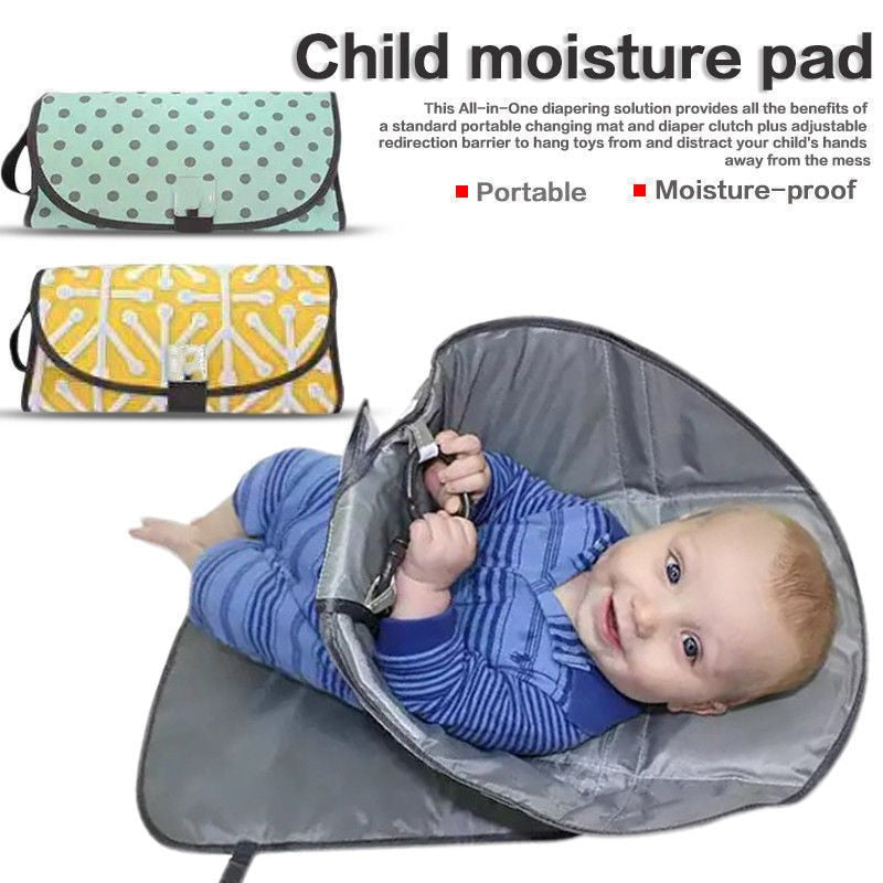 3-in-1 Multifunctional Portable Infant Baby Foldable Urine Mat Waterproof Nappy Bag Diaper Changing Cover Pad Travel Outdoor