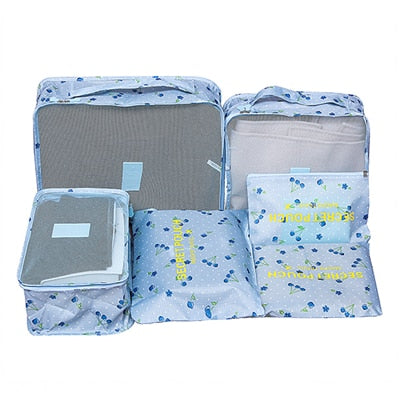 6Pcs/set Packing Cube Travel Bags Portable Large Capacity Clothing Sorting Organizer Luggage Accessories Supplies Product