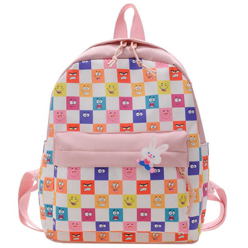 Kindergarten Student Schoolbag New Korean Version Of The Fashion Plaid Ins Boys And Girls Western Style Travel Backpack