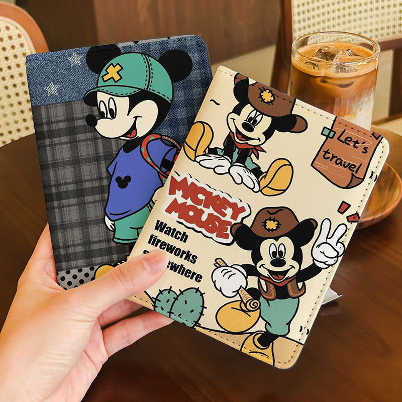 Cute card holder ID bag protective cover multi cartoon passport clip functional card for overseas travel storage