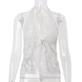 Bohemian Vacation Lace Tie-Neck Strapless Camisole
