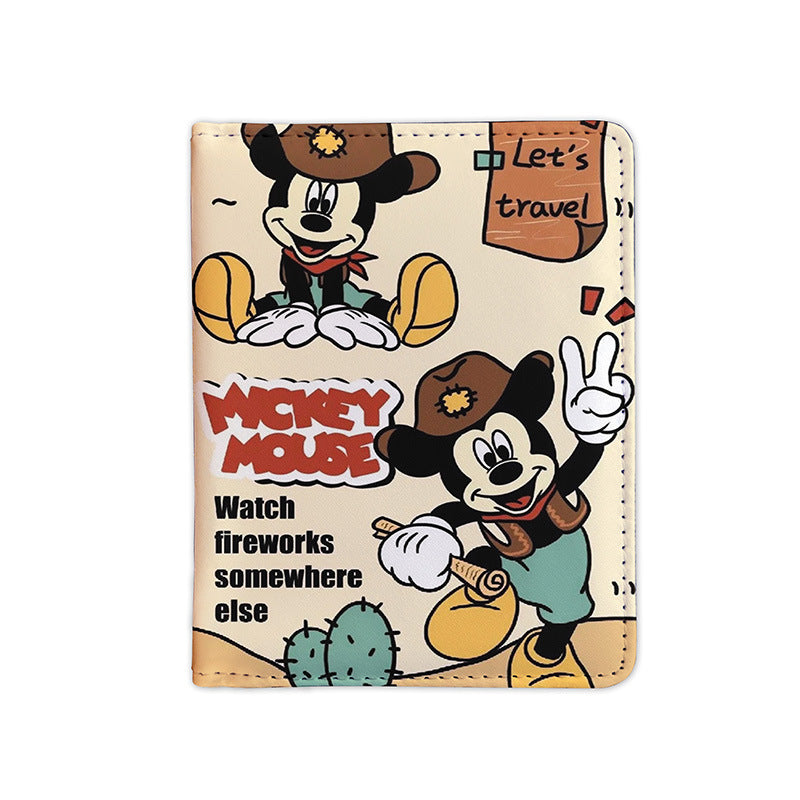 Cute card holder ID bag protective cover multi cartoon passport clip functional card for overseas travel storage
