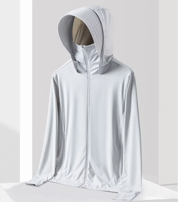 Ice silk sun protection clothing for summer, new UV resistant and breathable men's outdoor fishing suit