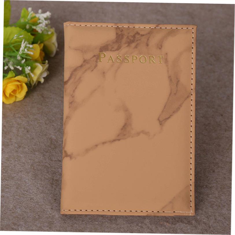 Passport package flight ticket clip marble patterned passport cover travel passport protective cover