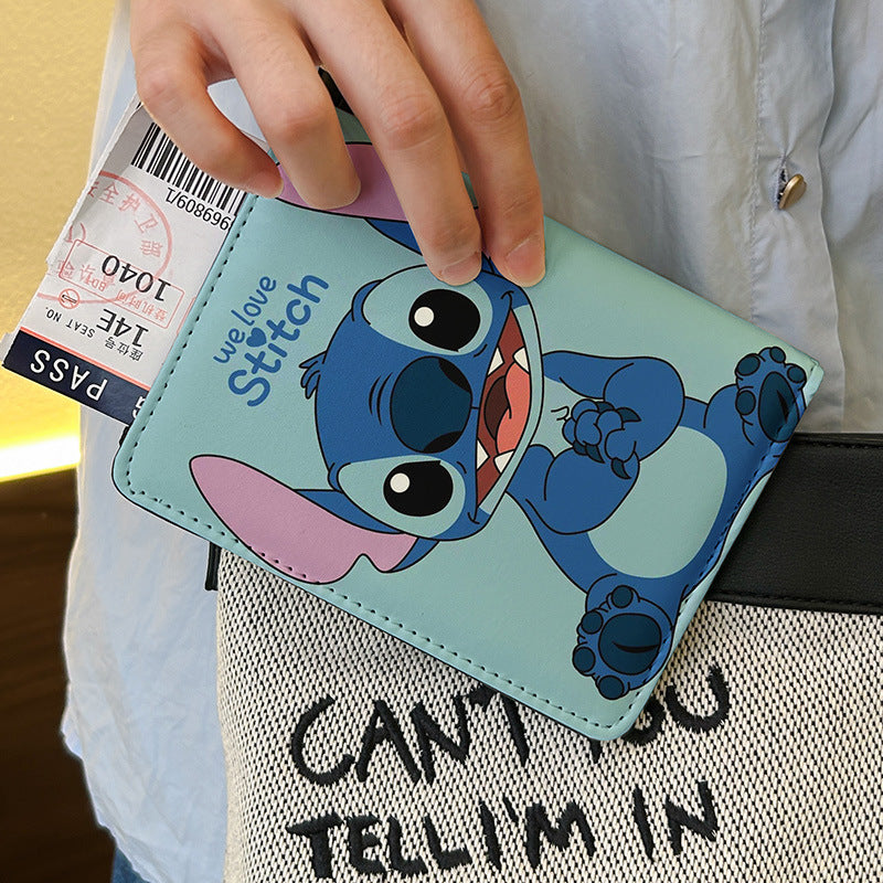 Cartoon passport holder ID bag protective cover multifunctional card bag portable collection for overseas travel