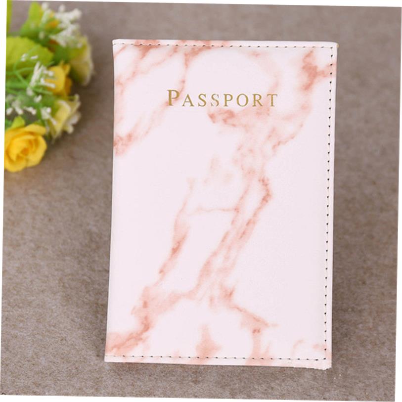 Passport package flight ticket clip marble patterned passport cover travel passport protective cover