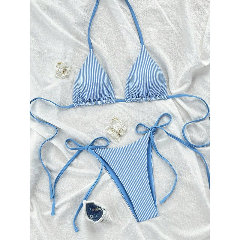 Halter Two-Piece Swimwear Women's Sexy Bikini Beach Hot Spring Swimming Suit