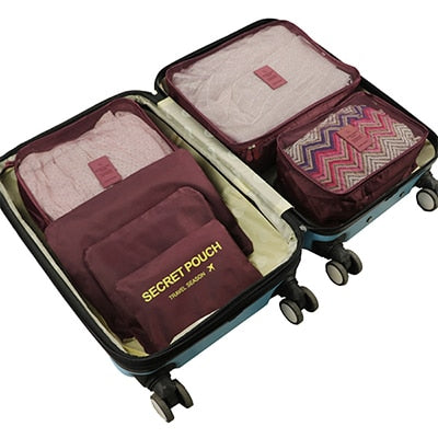 6Pcs/set Packing Cube Travel Bags Portable Large Capacity Clothing Sorting Organizer Luggage Accessories Supplies Product