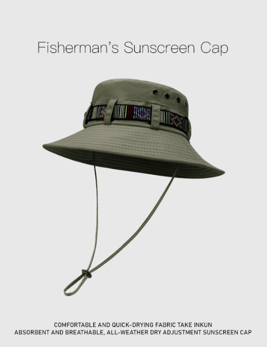 Sports outdoor sunscreen sunshade hat female Korean version summer travel travel camping fishing straw hat fisherman hat