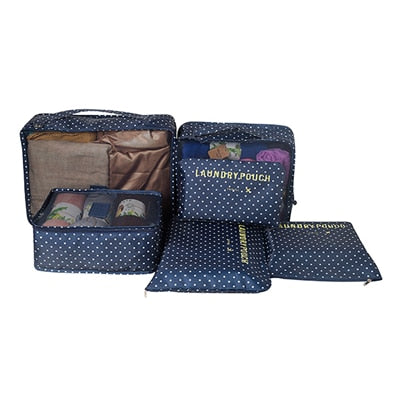 6Pcs/set Packing Cube Travel Bags Portable Large Capacity Clothing Sorting Organizer Luggage Accessories Supplies Product