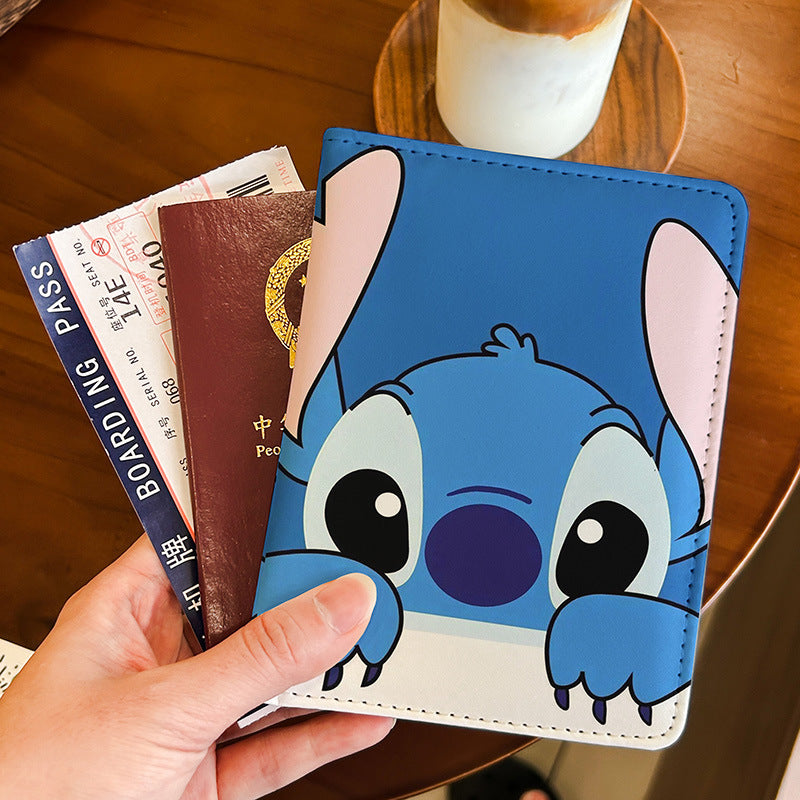 Cartoon passport holder ID bag protective cover multifunctional card bag portable collection for overseas travel