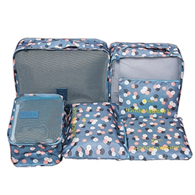 6Pcs/set Packing Cube Travel Bags Portable Large Capacity Clothing Sorting Organizer Luggage Accessories Supplies Product