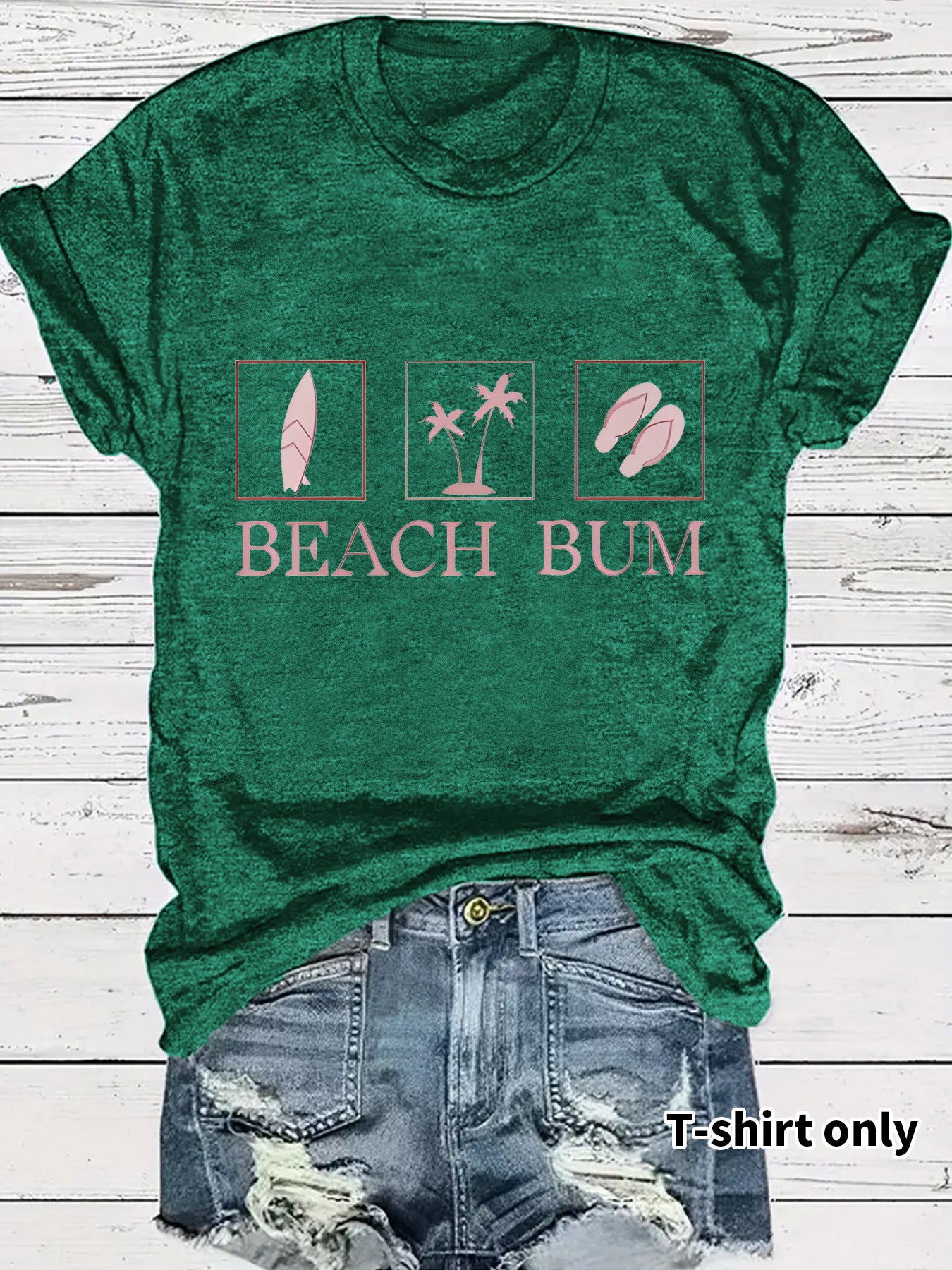 T-shirt BEACH BUM print