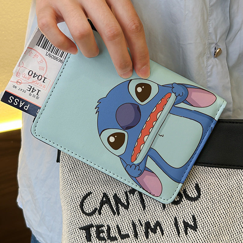 Cartoon passport holder ID bag protective cover multifunctional card bag portable collection for overseas travel