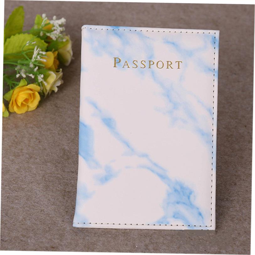 Passport package flight ticket clip marble patterned passport cover travel passport protective cover