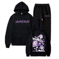 Fashionable Kpop Demon Hunter Hooded Loose Unisex Casual Sports Sweatshirt Set