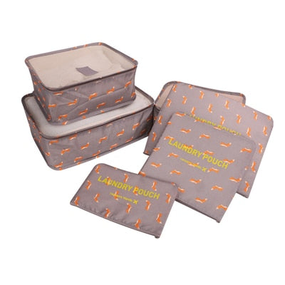 6Pcs/set Packing Cube Travel Bags Portable Large Capacity Clothing Sorting Organizer Luggage Accessories Supplies Product