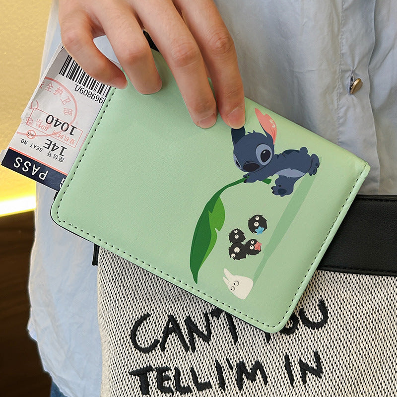 Cartoon passport holder ID bag protective cover multifunctional card bag portable collection for overseas travel