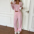 Two piece set of vacation button jacket and pants