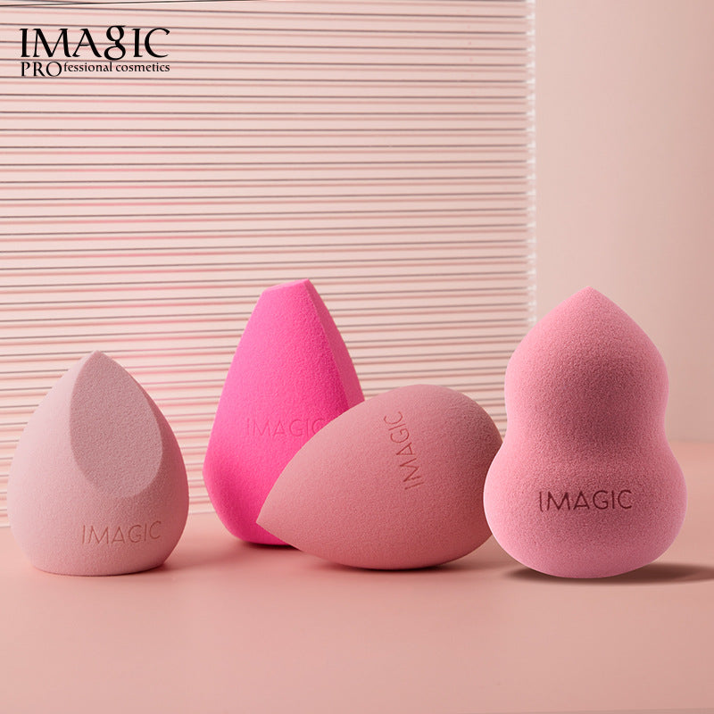 IMAGIC Make Up Egg Wet And Dry Non Latex Soaking Water Becomes Bigger And Cut Diagonally Without Powder Puff