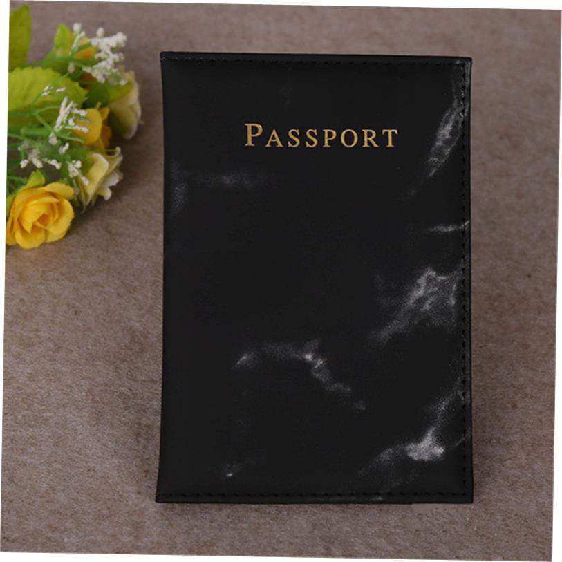 Passport package flight ticket clip marble patterned passport cover travel passport protective cover