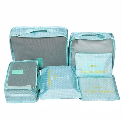 6Pcs/set Packing Cube Travel Bags Portable Large Capacity Clothing Sorting Organizer Luggage Accessories Supplies Product
