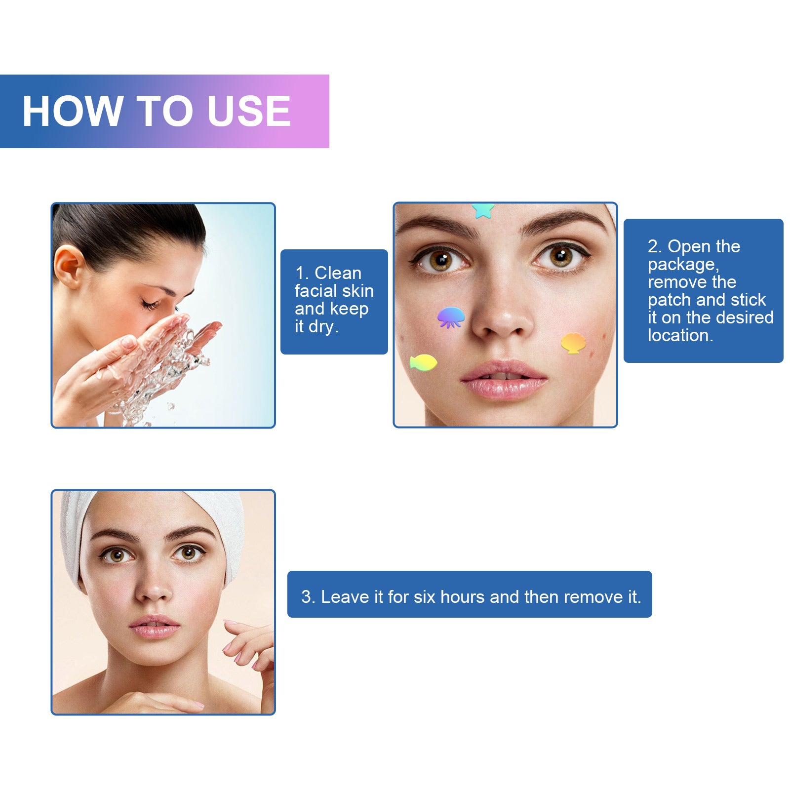Cute Color Acne Patch Lighten Pimples Makeup Concealer Breathable Cute Color Acne Patch